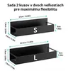 Sada 2 magnetických políc na chladničku – Čierna – Kovový Náhľad obrázku produktu 4