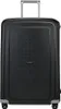 A black Samsonite trolley suitcase with a retractable handle and wheels. Produktbild-Vorschau
