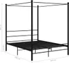Letto a baldacchino in metallo nero 160x200 cm Anteprima dell’immagine prodotto 5