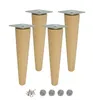 4x Möbelfuß aus Eiche – konisch, roh, 20 cm – mit Produktbild-Vorschau 1
