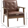 HOMCOM Fauteuil de salon, fauteuil de chambre en cuir Voir les images du produit 5