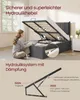 VASAGLE Polsterbett und Matratze Set, mit Stauraum 90x200 Produktbild-Vorschau 5