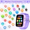 （Lila）Kinder-Smartwatch 4G mit GPS und Telefon, Smartwatch Produktbild-Vorschau 3