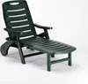 A dark green plastic sun lounger is shown against a white background. Anteprima dell’immagine prodotto