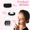 7er Haarreifen Set Damen Perlen Stirnbänder Schwarz Produktbild-Vorschau 3