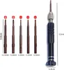 A set of precision screwdrivers and a single screwdriver with its handle. Produktbild-Vorschau