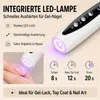 Nagelfräser 2‑in‑1 mit UV‑LED Lampe, Akku Nagelbohrgerät, Produktbild-Vorschau 6