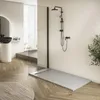 Mineralguss-Duschwanne extra flach RIBERA Schieferoptik Produktbild-Vorschau 3