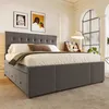 Polsterbett, 140x200cm, Doppelbett, Ehebett mit drei Produktbild-Vorschau 3