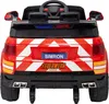 The rear view of a red toy fire truck for children. Produktbild-Vorschau