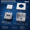 B.E.S.T. Universal Netzwerkdose Aufputz/Unterputz 2x RJ45 weiß CAT6A CAT7 CAT8 – Produktbild 3 Produktbild-Vorschau