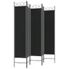 vidaXL 5-tlg. Paravent Schwarz 200x200 cm Stoff Produktbild-Vorschau 5