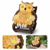 Solar Eulenfigur Garten Deko mit LED Licht, Wasserdichte Produktbild-Vorschau 1