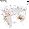 Flieks Etagenbett 140x200cm mit Led, Hochbett Doppelbett Produktbild-Vorschau 5
