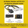 R38 PCIe Stromadapter Kabel – 8-Pin PCIe auf 2× 4-Pin Molex Produktbild-Vorschau 2