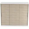 Schwebetürenschrank Alba 250 cm Weiß/Sonoma, ohne Spiegel Produktbild-Vorschau 6