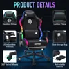 A diagram highlighting the features of a gaming chair. Produktbild-Vorschau