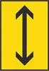 Richtungspfeil hoch runter Schild hochkant schwarz gelb Produktbild-Vorschau 1