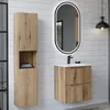 Badezimmer Waschbeckenunterschrank mit 50 cm Breite, Eiche Produktbild-Vorschau 8