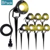 Wolketon 8X LED Projecteur de jardin Lampe de jardin blanc Voir les images du produit 1