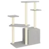 vidaXL Graffiatoio in sisal Grigio chiaro 107,5 cm Anteprima dell’immagine prodotto 5