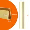 Close-up of a PVC profile and a set of thin rods, with dimensions indicated. Produktbild-Vorschau
