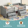 Bezpieczne łóżko dziecięce z 4 szufladami, barierką i Podgląd zdjęcia produktu 4