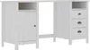 A white wooden desk is shown against a white background. Podgląd zdjęcia produktu