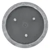 A top-down view of a gray, round LED candle with three white LED lights and a textured gray border, set against a white background. Anteprima dell’immagine prodotto