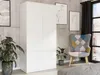 Skříň šatna 90 cm 2 dveře 2 zásuvky FRAMIRE B-9TIP bílá Náhled obrázku produktu 5