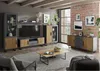 Highboard  Stella teilmassiv Softclose Anthrazit / Eiche Produktbild-Vorschau 3