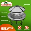 GARDEBRUK® Brasero de jardin rond 75 cm acier inoxydable Voir les images du produit 2
