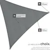 Voile d'ombrage triangulaire, gris - 5 x 5 x 5 m Voir les images du produit 5