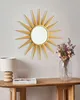 BELIANI Miroir mural doré ø 60 cm doré optique solaire Voir les images du produit 4