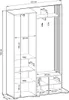 Garderobe- set NELLY, Wandgarderobe mit Spiegel, Produktbild-Vorschau 3