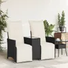 vidaXL Divano da giardino a 2 posti regolabile con tavolo Anteprima dell’immagine prodotto 3