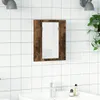 vidaXL LED zrcadlová skříňka kouřový dub 40x12x45 cm Náhled obrázku produktu 2