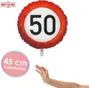 Folienballon Happy Birthday 50 Rund 45cm Helium 50. Produktbild-Vorschau 2