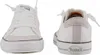 Two white sneakers shown from the front and back. Voir les images du produit