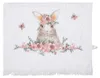 Clayre & Eef Gästehandtuch 40x66 cm Weiß Rosa Baumwolle Produktbild-Vorschau 1
