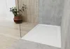 A modern bathroom with a white shower tray, grey tiled walls, and light wood flooring. Anteprima dell’immagine prodotto
