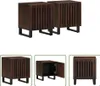 The Living Store Nachttische 2 Stk. 40x34x46 cm Massivholz Produktbild-Vorschau 1