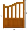 Portillon En Bois Ajouree L1m x H1,10/1,30 (Quincaillerie Voir les images du produit 5