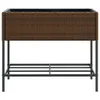 vidaXL Hochbeete mit Ablage 2 Stk. Braun 90x40x75 cm Poly Produktbild-Vorschau 6