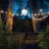 Solar Gartenleuchte LED Lampion Nylon 7x9cm Weiß / Warmweiß Produktbild-Vorschau 4