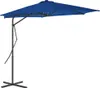vidaXL Parasol avec mât en acier bleu 300x230 cm - Parasols Voir les images du produit 2