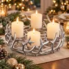 Kranz aus Aluminium, silber, Ø 28 cm, für 4 Kerzen Produktbild-Vorschau