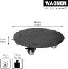 WAGNER Pflanzenroller ALASKA BLACK Ø 38 x 7,5 cm, Alu Produktbild-Vorschau 2