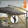 ML-Design Ampelschirm Ø330cm mit LED Solar Anthrazit Alu Produktbild-Vorschau 4