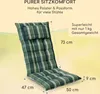 Homeoutfit24 Sylt Gartenstuhlauflagen Hochlehner, 1er Set,  Produktbild-Vorschau 5